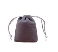 WENH 100 unids/lote 7x9cm bolsas de terciopelo azul oscuro con cordón bolsa de joyería bolsa de regalo de boda de Navidad for exhibición de embalaje de joyería(Gray)