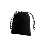 WENH 100 unids/lote 7x9cm bolsas de terciopelo azul oscuro con cordón bolsa de joyería bolsa de regalo de boda de Navidad for exhibición de embalaje de joyería(Black)