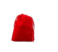 WENH 100 unids/lote 7x9cm bolsas de terciopelo azul oscuro con cordón bolsa de joyería bolsa de regalo de boda de Navidad for exhibición de embalaje de joyería(Red)