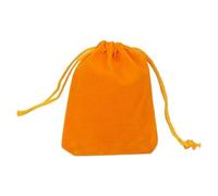 WENH 100 unids/lote 7x9cm bolsas de terciopelo azul oscuro con cordón bolsa de joyería bolsa de regalo de boda de Navidad for exhibición de embalaje de joyería(Orange)