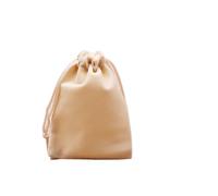 WENH 100 unids/lote 7x9cm bolsas de terciopelo azul oscuro con cordón bolsa de joyería bolsa de regalo de boda de Navidad for exhibición de embalaje de joyería(Beige)
