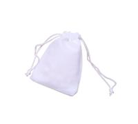 WENH 100 unids/lote 9x7cm bolsa de embalaje pequeña blanca bolsas de terciopelo con cordón impreso