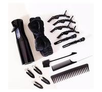 WENH 15 Uds. Traje con correa for la muñeca for lavar la cara, peine con forma de horquilla con botella pulverizadora, traje de salón de estilismo for el hogar(1)