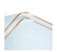 WENH 20 unids/pack borde dorado Rosa flor papel for envolver estilo medio transparente papel de regalo floristería ramo papel for envolver(6)