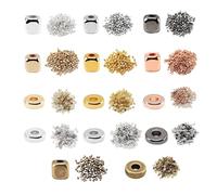 WENH 200 cuentas espaciadoras redondas planas, cubos sueltos for hacer pulseras, collares, joyas y manualidades, 7 colores(6mm Gun Black Round)