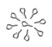 WENH 200 piezas de 4 x 8/5 x 10 mm, pequeños tornillos, alfileres, ganchos, ojales for manualidades, bisutería, abalorios y accesorios.(Gun Black color,5x10mm)