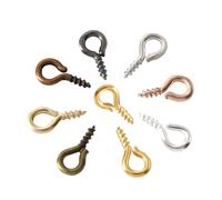 WENH 200 piezas de 4 x 8/5 x 10 mm, pequeños tornillos, alfileres, ganchos, ojales for manualidades, bisutería, abalorios y accesorios.(Mixed Color,5x10mm)