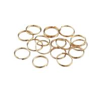 WENH 200 unidades de llaveros con anillas abiertas, doble bucle y conectores circulares.(KC Gold Color,5mm)