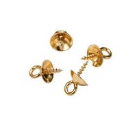 WENH 30 piezas de alfileres de ojo de rosca de acero inoxidable color dorado con tapas perforadas for colgantes y dijes, ideales for la creación de bisutería.(Glod,6 x 10mm)