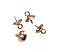 WENH 30 piezas de alfileres de ojo de rosca de acero inoxidable color dorado con tapas perforadas for colgantes y dijes, ideales for la creación de bisutería.(Rose Gold,6 x 10mm)