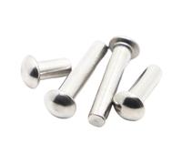WENH 5-50 Uds M0.8 M1 M1.2 M1.4 M1.6 M2 M2.5 M3 M4 M5 M6 GB867 304 cabeza redonda de acero inoxidable remache autoenchufable sólido(M2 50pcs,16mm)