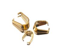 WENH 50 piezas de cierres de clip de acero inoxidable for colgantes con forma de semilla de melón, conectores de cierre de garra for la creación de joyas DIY(18K 4X9mm)