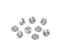 WENH 50 unidades/lote Conectores de extremos for cuentas redondas, ideales for colgantes y collares DIY. Accesorios for la creación de joyería artesanal.(Rhodium,8mm x 50Pcs)