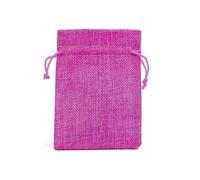 WENH 50 unids/lote 10x14cm embalaje de regalo de lino joyería bolsa con cordón bolsas cosméticas boda cumpleaños envoltura for fiesta bolsita reutilizable(Rose)