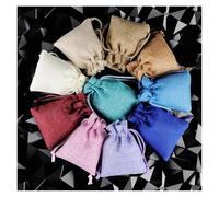 WENH 50 unids/lote bolsa de arpillera con cordón de moda bolsas de regalo de yute con embalaje de joyería bolsas de boda con bolsa de dulces(Multi,10X14CM_OTHER)