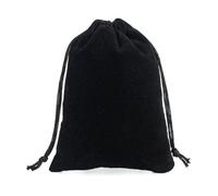 WENH 50 unids/lote bolsa de terciopelo con cordón 12x15 13x18cm bolsas de tamaño pequeño joyería regalo exhibición bolsita de embalaje(Black,12x15cm)