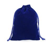 WENH 50 unids/lote bolsa de terciopelo con cordón 12x15 13x18cm bolsas de tamaño pequeño joyería regalo exhibición bolsita de embalaje(Royal blue,10x15cm)