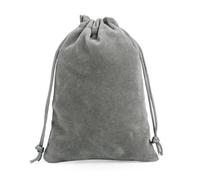 WENH 50 unids/lote bolsa de terciopelo con cordón 12x15 13x18cm bolsas de tamaño pequeño joyería regalo exhibición bolsita de embalaje(Gray,10x15cm)
