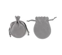 WENH 50 unids/lote bolsas de regalo de terciopelo con cordón, embalaje de joyería de varios tamaños, bolsas de boda con bolsita de pulsera de caramelo(GRAY)
