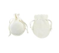WENH 50 unids/lote bolsas de regalo de terciopelo con cordón, embalaje de joyería de varios tamaños, bolsas de boda con bolsita de pulsera de caramelo(WHITE)