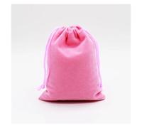 WENH 50 unids/lote bolsita de terciopelo con cordón bolsas de 9x12cm bolsas de embalaje for exhibición de regalo de joyería bolsa de embalaje for fiesta de boda de Navidad(Pink)