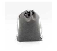 WENH 50 unids/lote bolsita de terciopelo con cordón bolsas de 9x12cm bolsas de embalaje for exhibición de regalo de joyería bolsa de embalaje for fiesta de boda de Navidad(Gray)