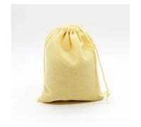 WENH 50 unids/lote bolsita de terciopelo con cordón bolsas de 9x12cm bolsas de embalaje for exhibición de regalo de joyería bolsa de embalaje for fiesta de boda de Navidad(Beige yellow)