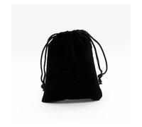 WENH 50 unids/lote bolsita de terciopelo con cordón bolsas de 9x12cm bolsas de embalaje for exhibición de regalo de joyería bolsa de embalaje for fiesta de boda de Navidad(Black)