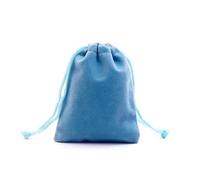 WENH 50 unids/lote bolsita de terciopelo con cordón bolsas de 9x12cm bolsas de embalaje for exhibición de regalo de joyería bolsa de embalaje for fiesta de boda de Navidad(Sky blue)