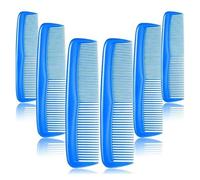 WENH 6 piezas/lote de peines antiestáticos for el cabello, mini cepillos de pelo de doble cara, peine profesional for barba, peine de barbero, herramientas de peinado, accesorios de salón(Blue 6pcs)