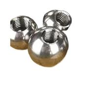 WENH Bolas de perforación de medio orificio con rosca hembra de acero inoxidable 304, diámetro exterior de 8 mm a 60 mm, lisas, con orificio ciego, M5, M6, M8 y M10.(M6,11mm)