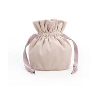 WENH Bolsas de regalo con cordón for joyería, joyería de Franela suave súper, 10 unids/lote, terciopelo navideño(Pink)