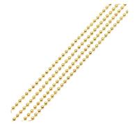 WENH Cadenas de bolas metálicas de 10 m/lote, diámetro 1,2, 1,5 y 2 mm, color dorado/negro, for la creación de collares, bisutería y accesorios.(Gold,1.2mm)