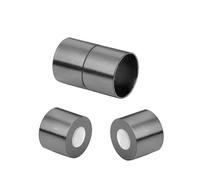 WENH Cierres magnéticos de 3, 4, 5, 6, 7, 8, 10, 12, 14 y 15 mm. Conectores de cordón de cuero for la fabricación de pulseras y otros accesorios.(Black,8mm x 10 pcs)