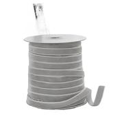 WENH Cinta de terciopelo de 50 yardas, rollo de cinta de terciopelo de una sola cara de 3/8 "de ancho con carrete for envolver regalos, decoración, fiestas, bodas, manualidades(Silver)