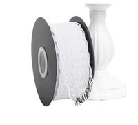 WENH Cinta envuelta hueca de encaje, envuelta en flores, cinta for hornear pasteles, accesorios de prendas de vestir de encaje floral a mano, 49 yardas(W 4.7CM-White)