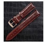 WENH Correa de reloj de moda, pulsera de cuero, accesorios de reloj, patrón, hebilla, correa, cinturón for reloj de mujer(Brown Rosegold,24mm)