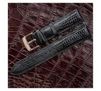 WENH Correa de reloj de moda, pulsera de cuero, accesorios de reloj, patrón, hebilla, correa, cinturón for reloj de mujer(Black Rosegold,22mm)
