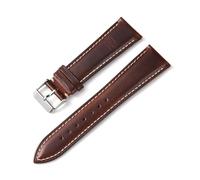 WENH Correa de reloj Vintage, 18mm, 19mm, 20mm, 21mm y 22mm, capa de cabeza de cera de aceite, correa de muñeca, accesorios de reloj, hebilla de Pin(Light brown,21mm)