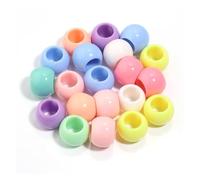 WENH Cuentas acrílicas de 6-20 mm con agujeros grandes, redondas y variadas, for pulseras, collares, joyas, dijes y piezas colgantes.(16mm-30pcs)