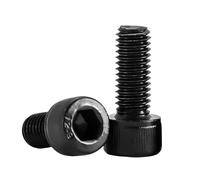 WENH DIN912 negro 12,9 grado cabeza hueca hexagonal tornillo Allen M1.6M2M2.5M3M4M5M6M8 A2 304 Allen perno hexagonal de acero inoxidable 5-55 Uds(12.9 Carbon Steel,8MM_M6 (10PCS))