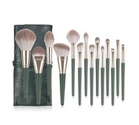 WENH Juego de 14 brochas cosméticas, herramientas de belleza, brochas de maquillaje, juego de brochas cosméticas con bolsa for brochas