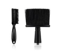 WENH Juego de 2 cepillos de cuello de peluquero negros, cepillos for cortar el pelo, plumero, afeitadora, cortadora de pelo, cepillo de limpieza, herramientas for peinar la barba de hombre(Black)