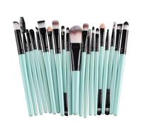 WENH Juego de 20 brochas de maquillaje, juego de brochas for sombras de ojos, brochas for base, herramientas de belleza, juego completo de brochas de maquillaje de fibras sintéticas suaves(Green black