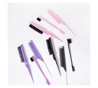 WENH Juego de peinado de 9 piezas, cepillo for bordes, peine de cola puntiaguda, cepillo for el cabello, utilizado for cepillos for bordes y espalda, cuidado del cabello grueso y escaso