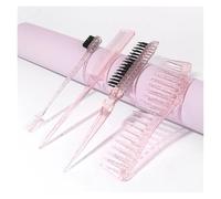 WENH Juego de peines y cepillos for peinar el cabello, con borde cardado y cola de rata for cabello rizado, liso, húmedo, seco, largo y corto.(FY 4pcs SSSS)