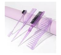 WENH Juego de peines y cepillos for peinar el cabello, con borde cardado y cola de rata for cabello rizado, liso, húmedo, seco, largo y corto.(ZY 4pcs SSSS)