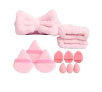 WENH Kit de 12 herramientas de maquillaje, esponjas de maquillaje de belleza for difuminar, adecuadas for líquidos, cremas y polvos, adecuadas for todo tipo de piel.(Pink)