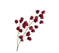 WENH Linterna de Flores Artificiales for decoración del hogar, Sala de Estar, Fondo de Boda, arreglo de Flores Colgantes, 5 uds.(Red)