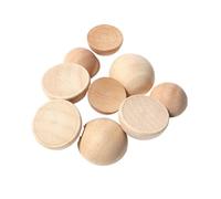 WENH Lote de 10-50 bolas de madera de media madera sin terminar, cuentas de madera natural partidas, parte trasera plana for hacer joyas, accesorios de bricolaje.(15mm x 50pcs)